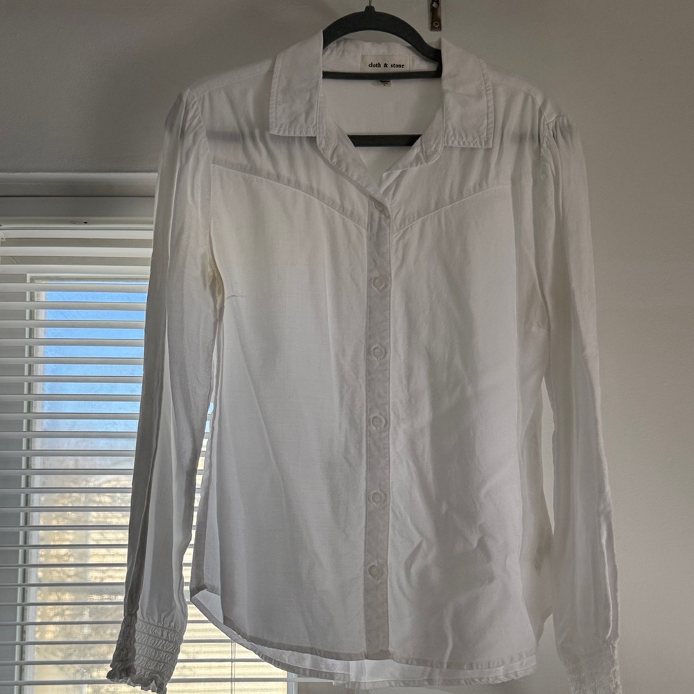 Cloth & Stone button down shirt with detail